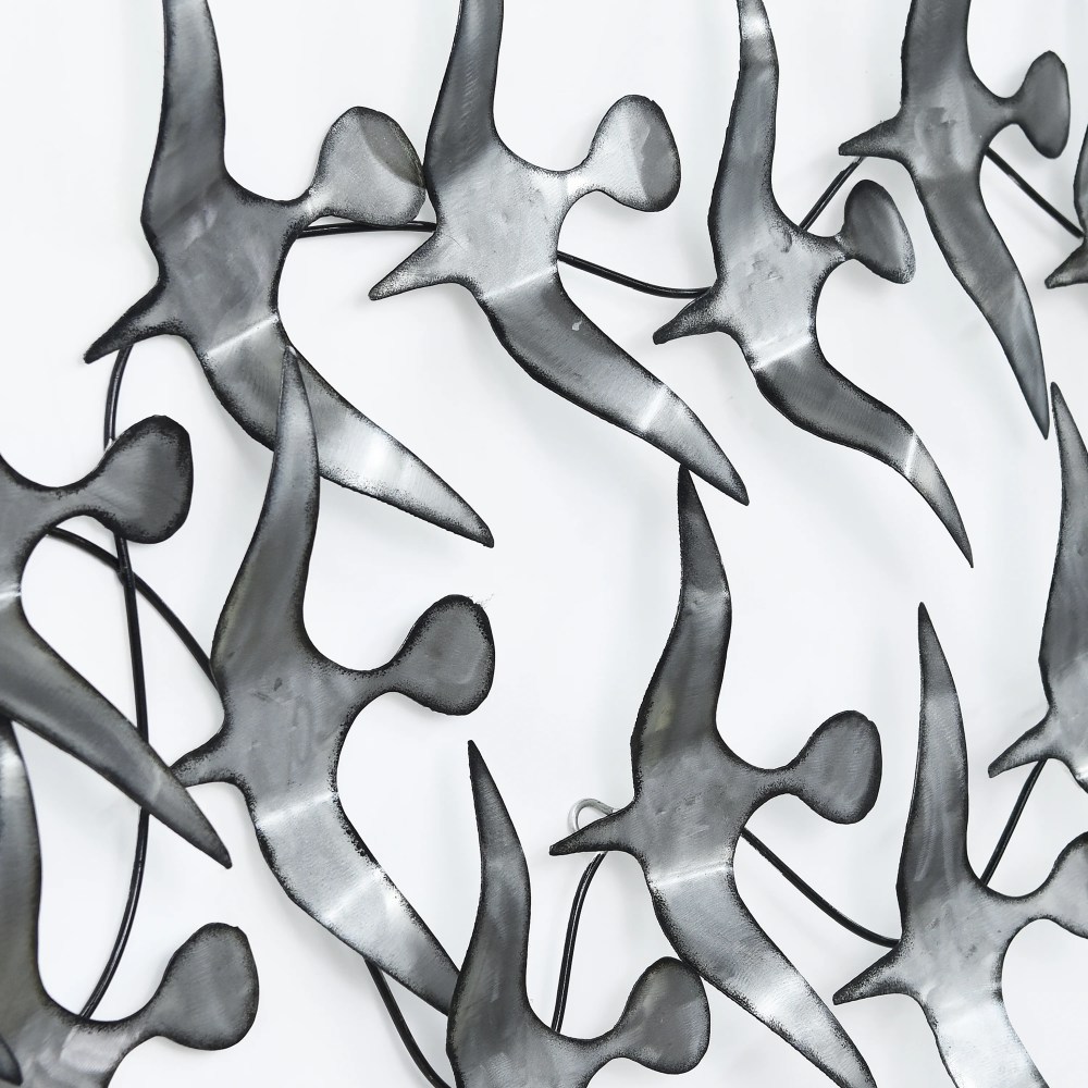 Empire Art Direct Flock Hand Painted Abstract Etched Metal Wall Sculpture, 52.0" x 22.8" x 2.8", Ready to Hang - Image 9