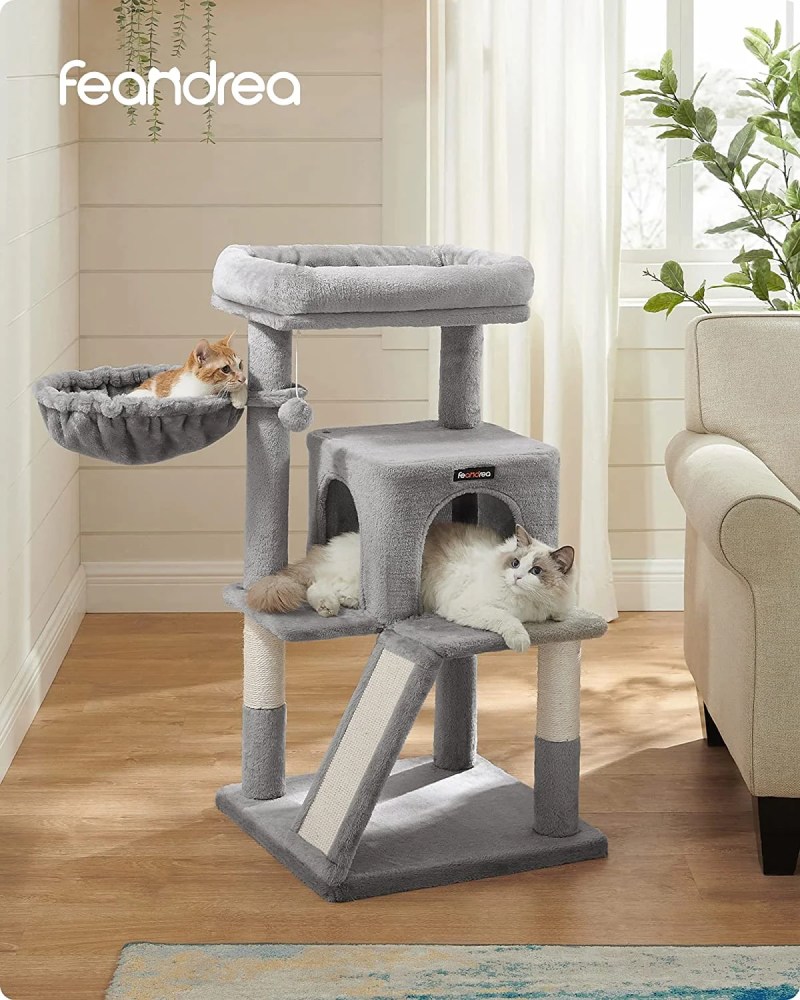 37.8-Inch Cat Tree Cat Condo Small Cat Tower with Widened Perch for Large Cats Indoor - Image 3