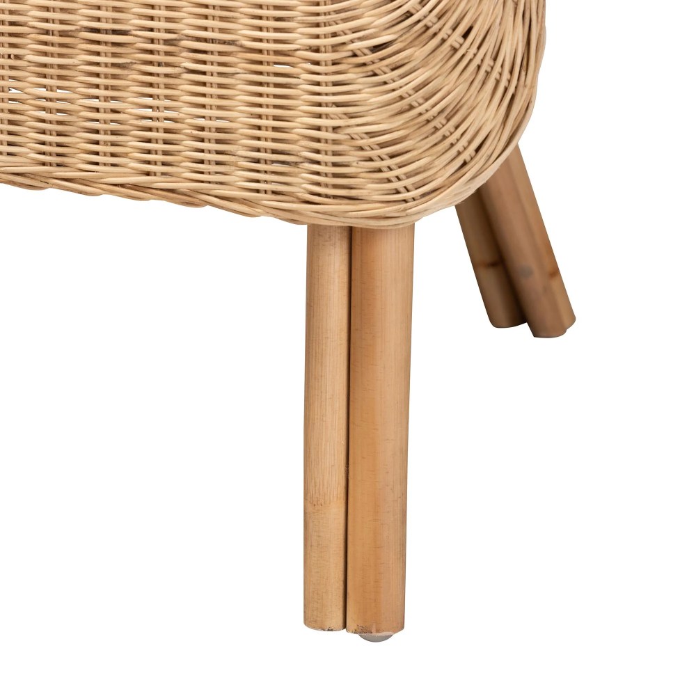 bali & pari Putri Rattan BOHO Accent Chair, Natural Brown - Image 7