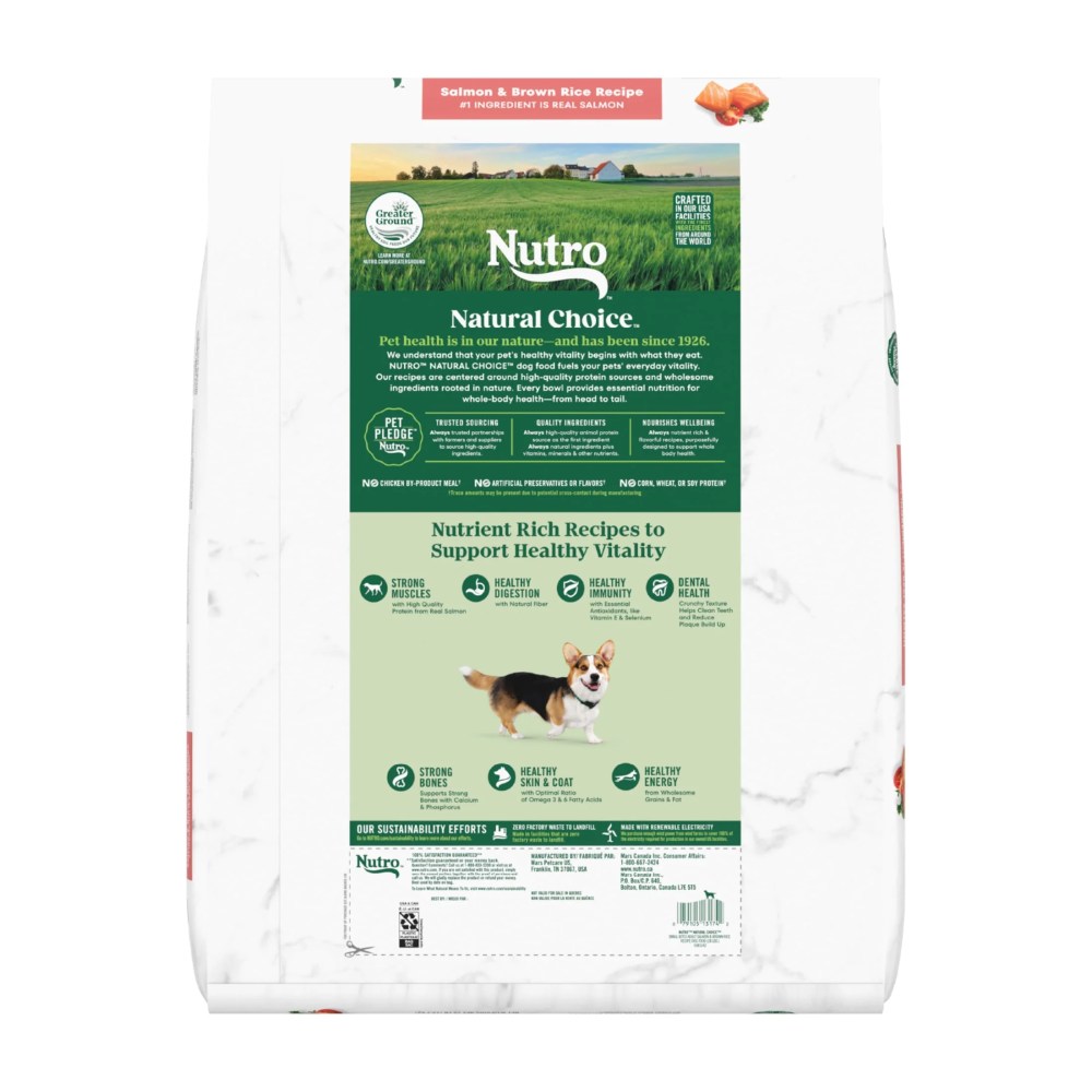 Nutro Natural Choice Adult Small Bites Dog Food Recipe Salmon & Brown Rice, 28 Lb Bag - Image 13