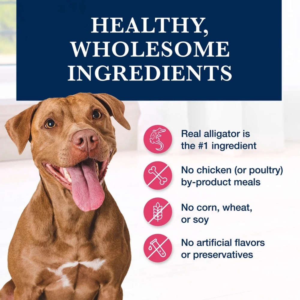 Blue Buffalo Natural Veterinary Diet Novel Protein, Food Sensitivity, Dry Dog Food, Alligator, 6lb Bag - Image 6