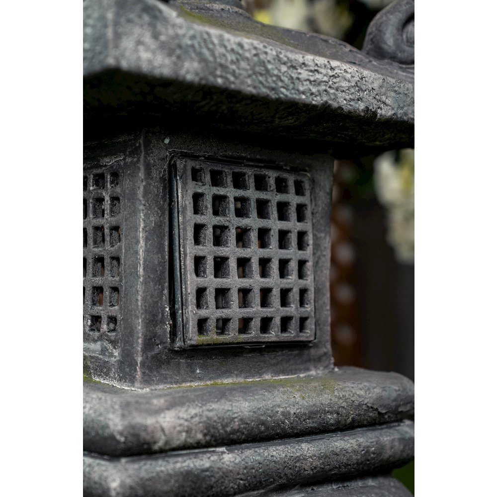 26IN GREY STONE LANTERN - Image 3