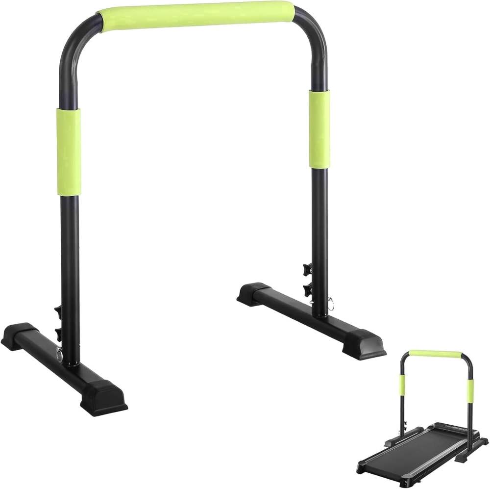 Walking Pad Handle Bar Only, Compatible with 24.4" Wide Walking Pad, Max 43.3" Height Parallettes Bar, Non-Slip Base