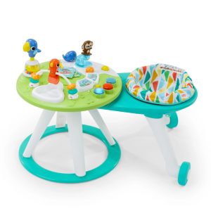 Bright Starts Around We Go 2-in-1 Walk-Around Baby Activity Center & Table, Tropic Cool, Age 6 Months