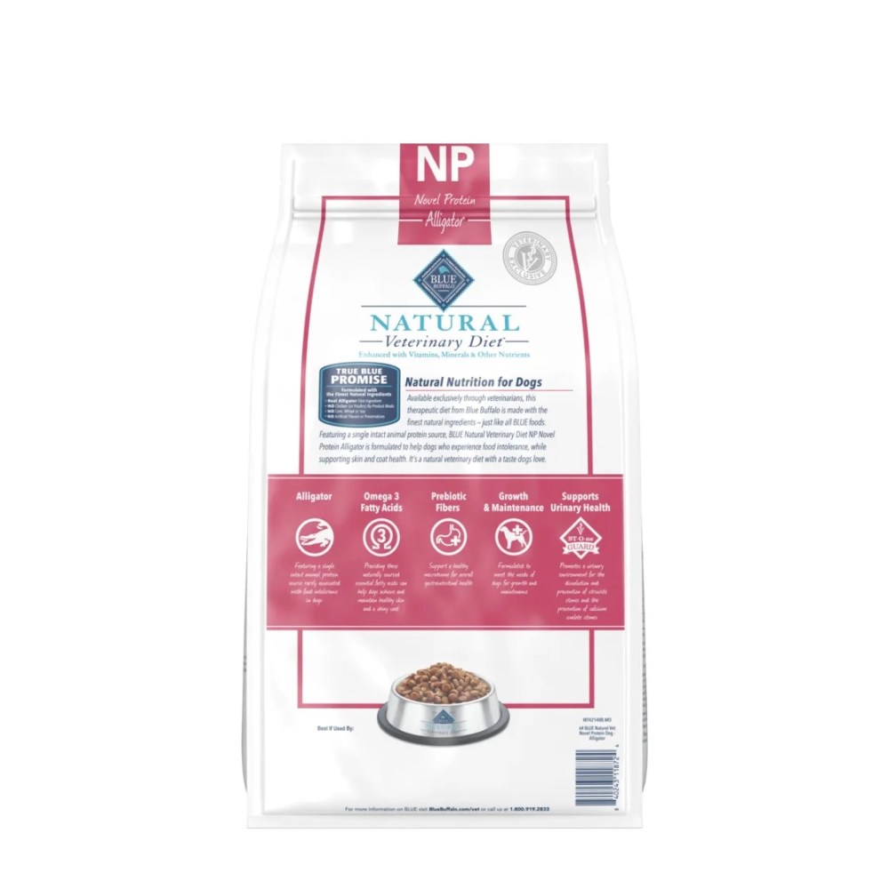 Blue Buffalo Natural Veterinary Diet Novel Protein, Food Sensitivity, Dry Dog Food, Alligator, 6lb Bag - Image 3