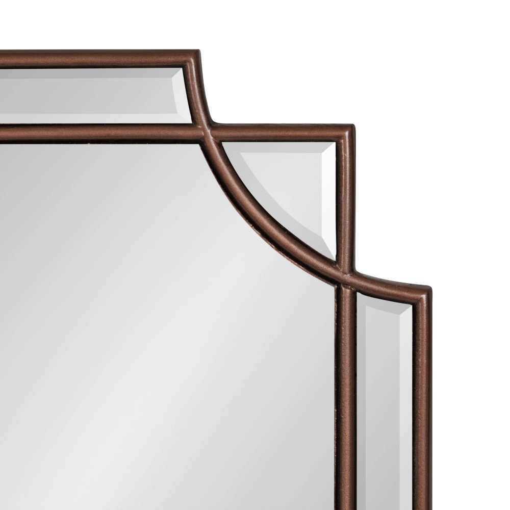 Kate and Laurel Minuette Traditional Wall Mirror, 24 x 36, Bronze, Decorative Farmhouse Mirror with Elegant Scalloped Interlocking Geometry With Slim Profile - Image 6