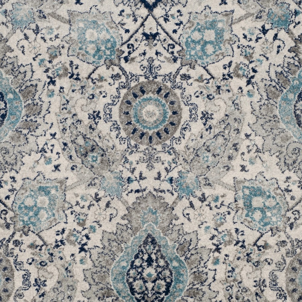 SAFAVIEH Madison Hope Floral Paisley Area Rug, Cream/Light Grey, 10" x 14" - Image 2