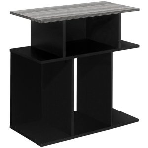 Accent Table Side End Nightstand Lamp Living Room Bedroom Laminate Black