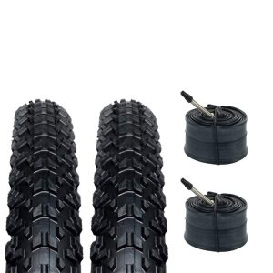 Zol Bundle Bike Bicycle Pack Z2018 Mtb Tires and Tube 262.25, Presta/French 48 MM Valve