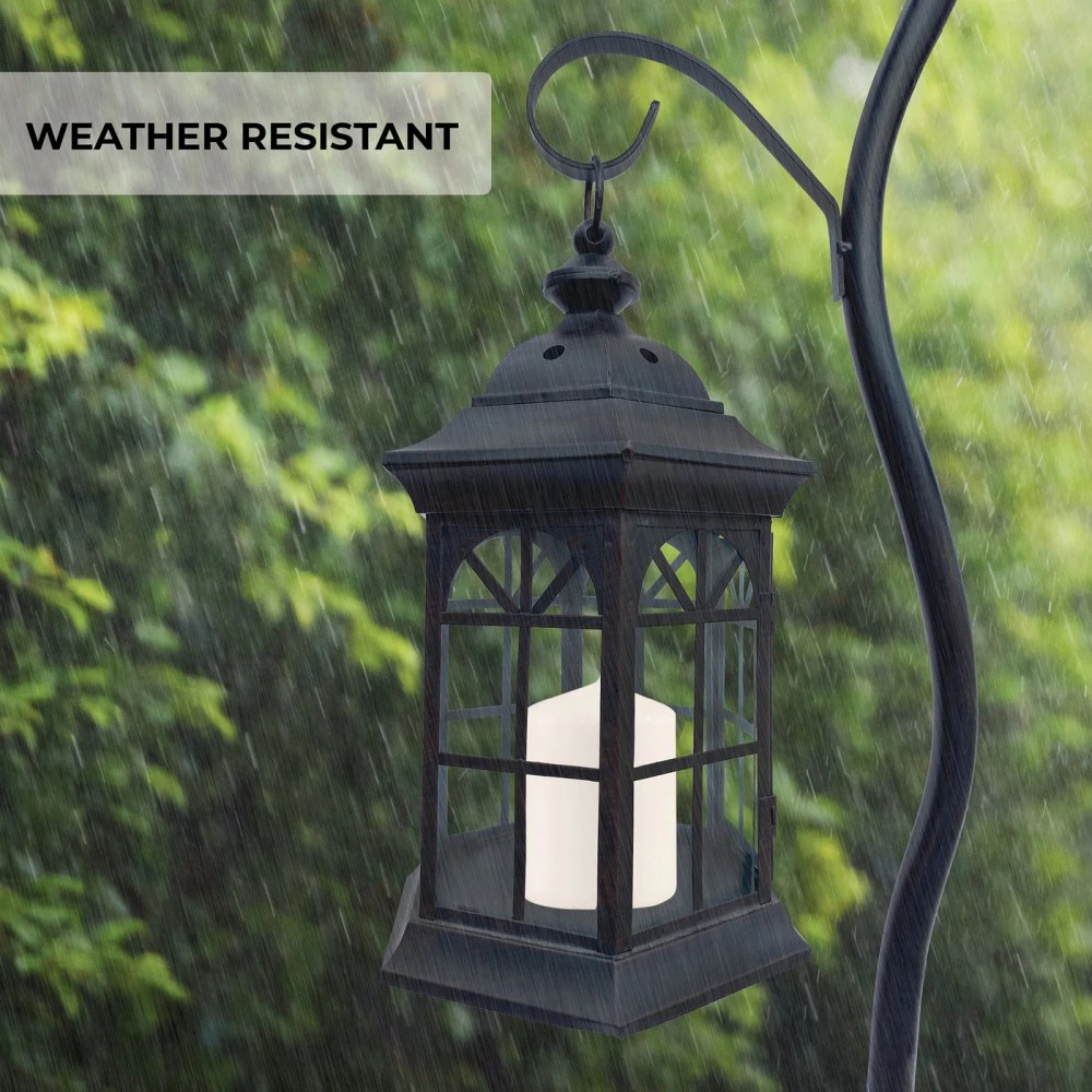 71 Inch Three Tier Steel Lantern Stand/Hanger - Backyard Expressions - Image 3