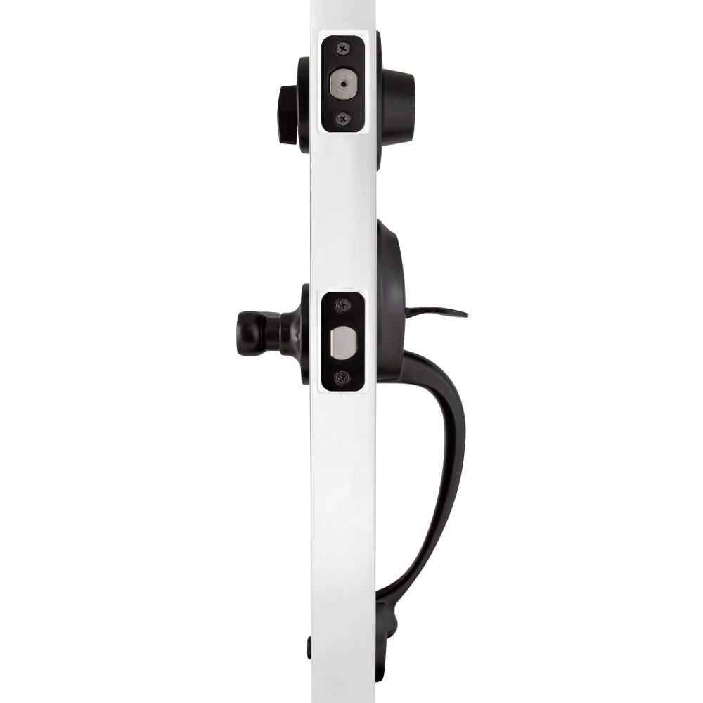 Design House Coventry 2-Way Door Handleset with Springdale Interior Lever and Single Cylinder Deadbolt, Matte Black - Image 3