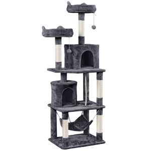 Alden Design 70" H Multi Level Cat Tower Tree with 2 Condos