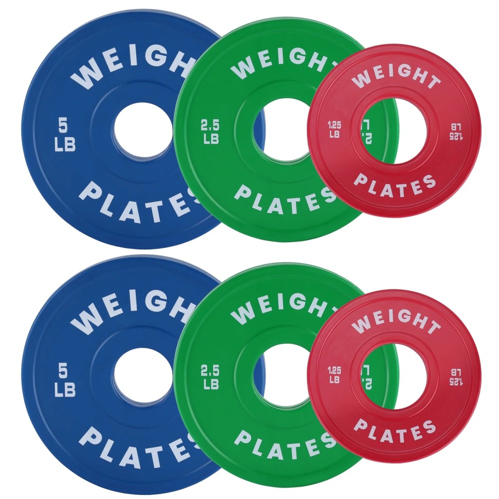 2 in Change Plates 17.5 LB 37.5 LB Set (1.25LB 2.5LB 5LB 10LB) Fractional Weight Plates Set , Bumper plates for Gym Home, Rubber Coating & Steel