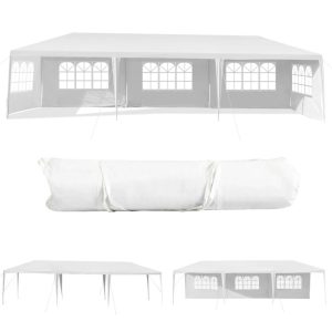 Airfind 10'x30" Party Canopy Tent, 5 Sidewalls, White