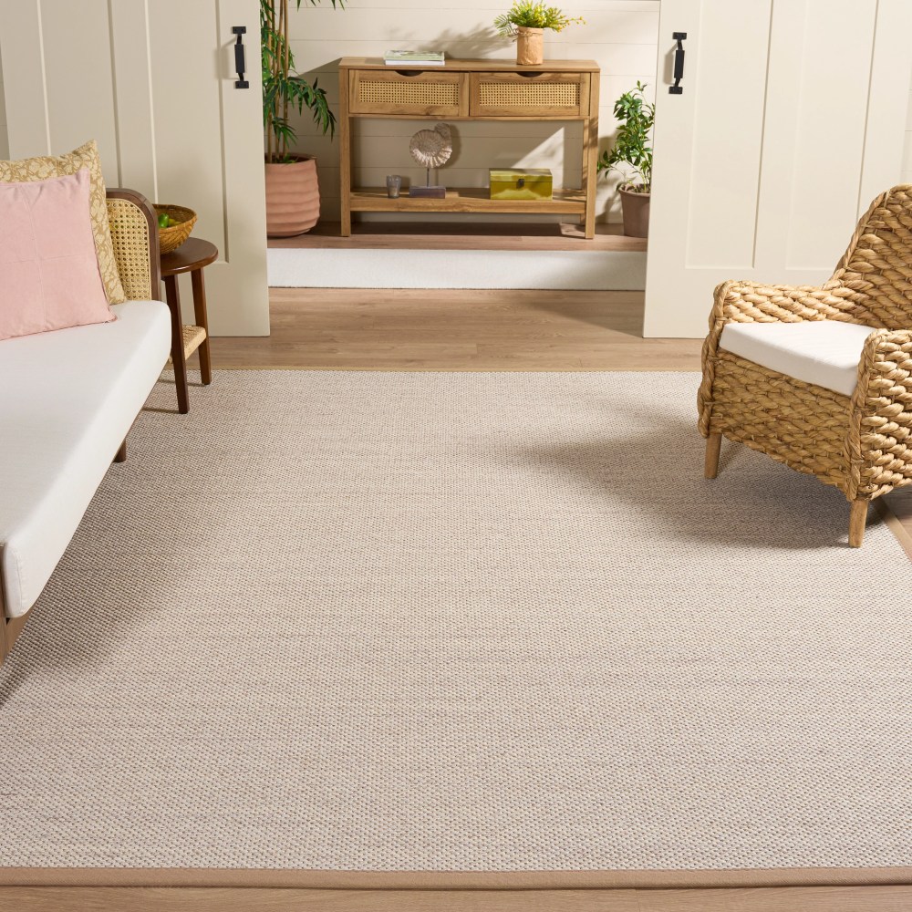 Safavieh Natural Fiber Kentigern Solid Area Rug, Marble/Linen, 8" x 10" - Image 3