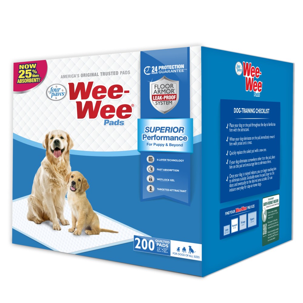 Four Paws Wee-Wee Superior Performance Dog Pee Pads 22" x 23" (200 Count) - Image 4