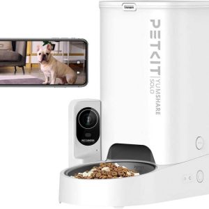 PETKIT 3 L Yumshare Solo Pet Automatic Feeder with Camera,  for Cats&Dogs,  2.4G WiFi,  1080P with APP Control for Remote Feeding