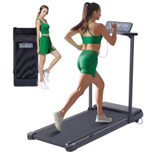 Walking Pad with Handle, 400lbs Weight Capacity Treadmill for Home, 3.5HP Portable Folding Running Machine with LED Display for Exercise, 0.6-10mph