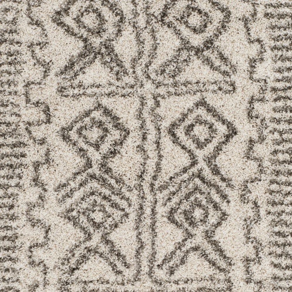 SAFAVIEH Hudson Raphael Geometric Shag Area Rug, Ivory/Grey, 5'1" x 7'6" - Image 3