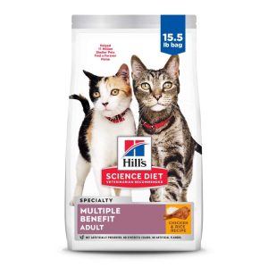 Hill's Science Diet Multiple Benefit Chicken Dry Cat Food,  15.5lb Bag