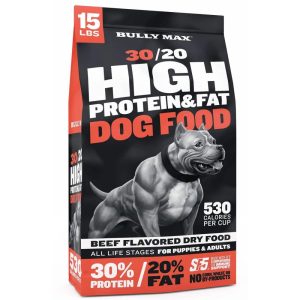 Bully Max 30/20 High Protein Beef Flavored Dog Food,  15 lb. Bag
