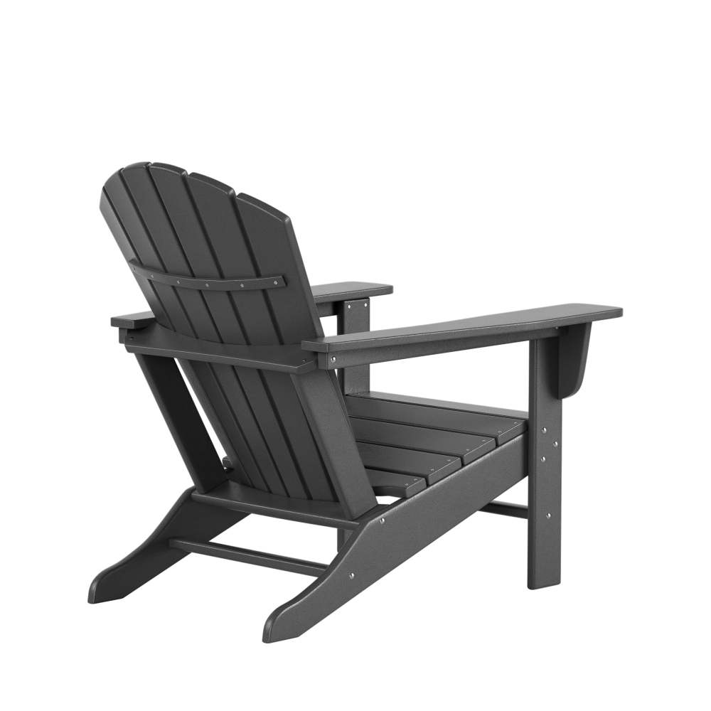 Westin Outdoor Weather Resistant HDPE Plastic Adirondack Chair - Gray (Set of 3) - Image 5
