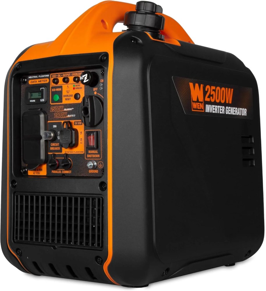 WEN 2500-Watt Inverter Generator,Quiet,Portable,and Lightweight with Fuel Shut Off (56250i)