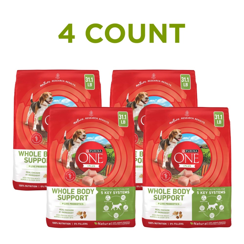 Purina ONE Plus Whole BodySupport Chicken Flavor Dry Dog Food, 31.1 lb Bag - Image 6