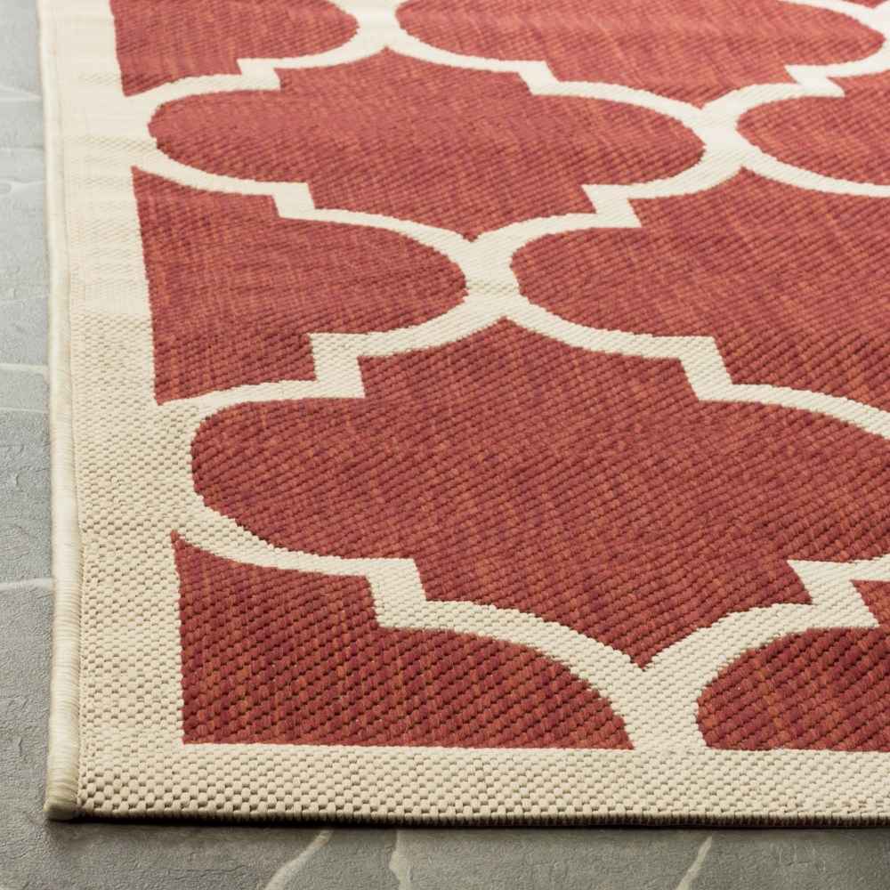 Safavieh Courtyard Alyssa Geometric Indoor/Outdoor Area Rug, Red/Bone, 6'7" x 9'6" - Image 8