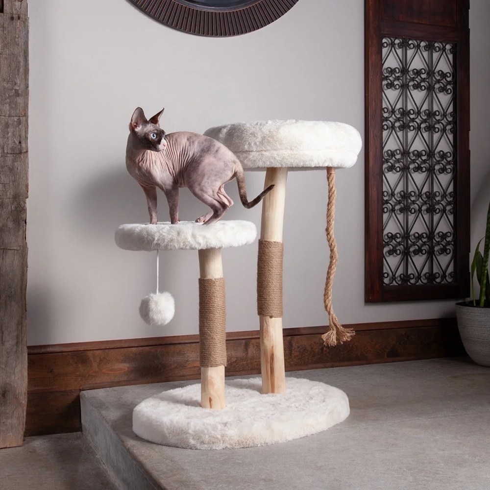 Habitat Haven Oasis 3-Level 28.5 in Cat Tree, White