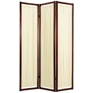 Red Lantern 6 ft Tall Helsinki Shoji Screen, Rosewood, 6 Panel Room Divider