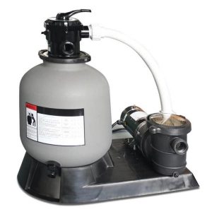 SWIMLINE HYDROTOOLS 16 Inch Pool Sand Filter Pump For Above Ground & Inground Pool  Complete System 3/4 HP (0.55 THP) Horsepower 3720 GPH Pumps  For Pools Up To 15600 Gallons  7 Way Valve  71610