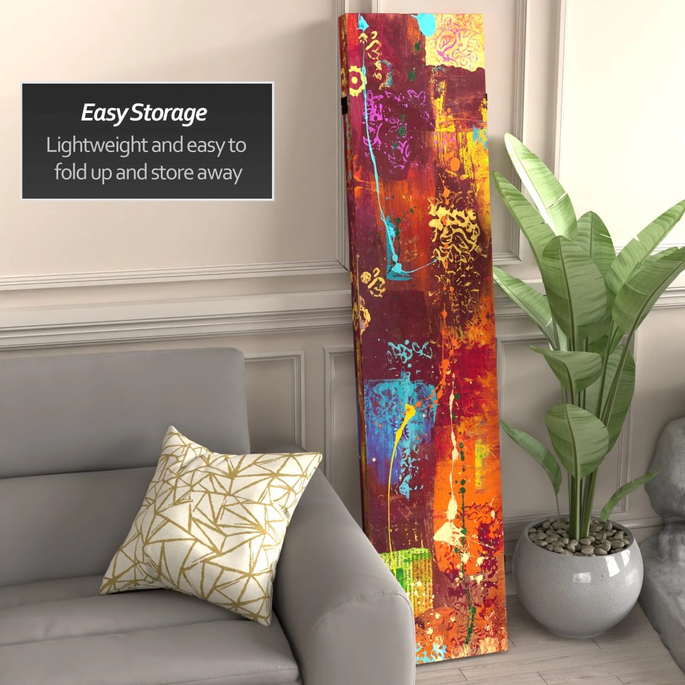 Red Lantern 6 ft. Tall India Double Sided Canvas Room Divider - Image 5