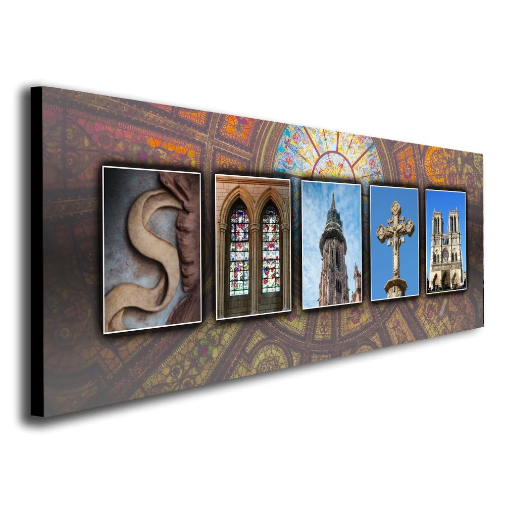 Personalized Cathedral Name Wall Art, Live Previews, Choose Each Photo, Multiple Options - Image 2