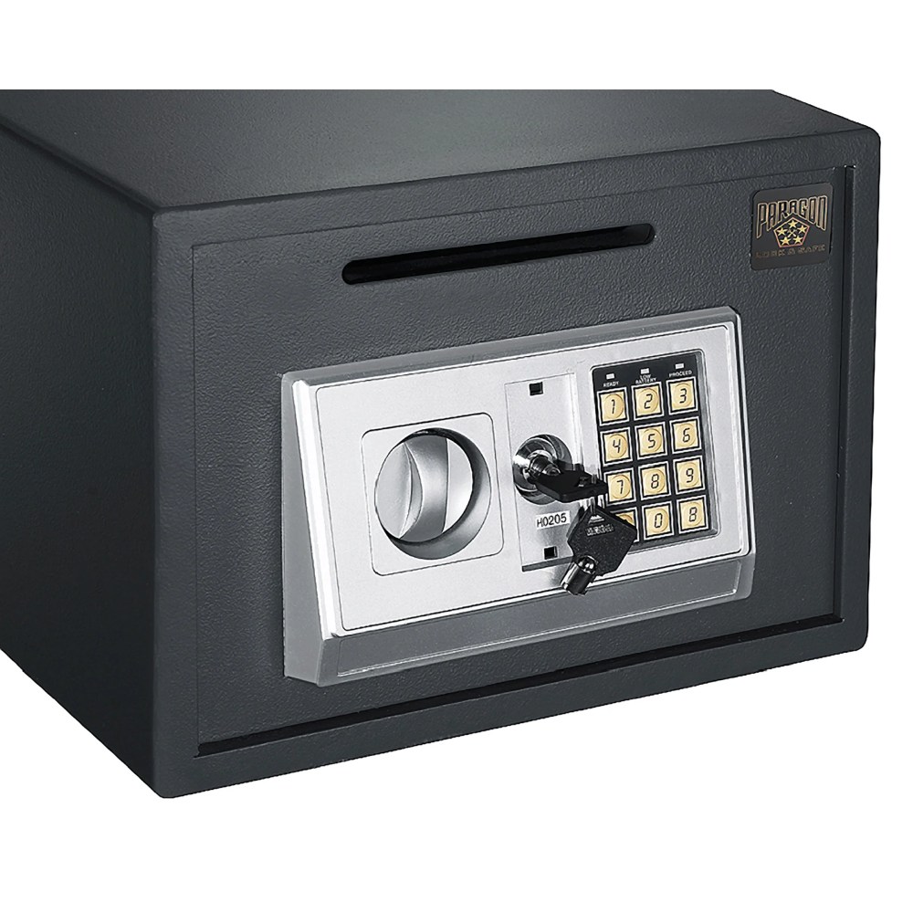 PARAGON SAFES 7878 Digital Depository Cash Drop Safe with 2 Keys-Security Safe Box for Home, Office, or Business (Dark Gray) - Image 7