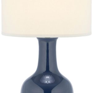 Safavieh Paris 27.5 in 1-Light Glam, Bohemian Gold Table Lamps With off-White Solid Print Shades