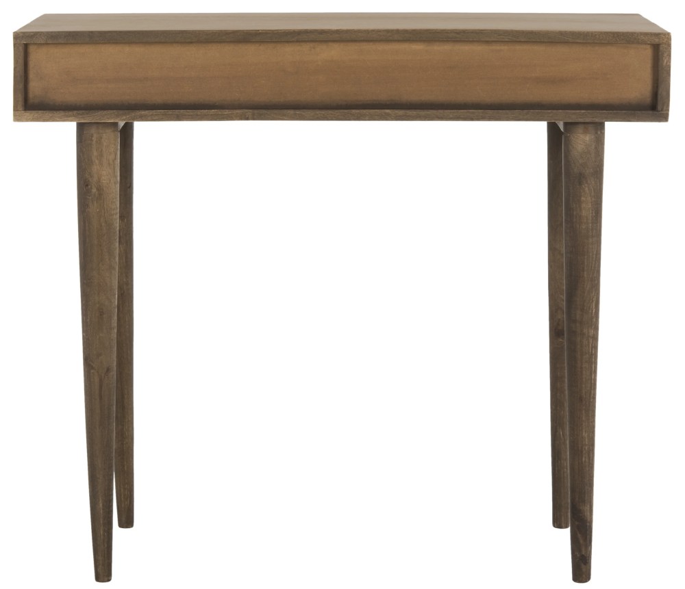 SAFAVIEH Zinnia Modern w/ Drawer Writing Desk, Walnut - Image 8