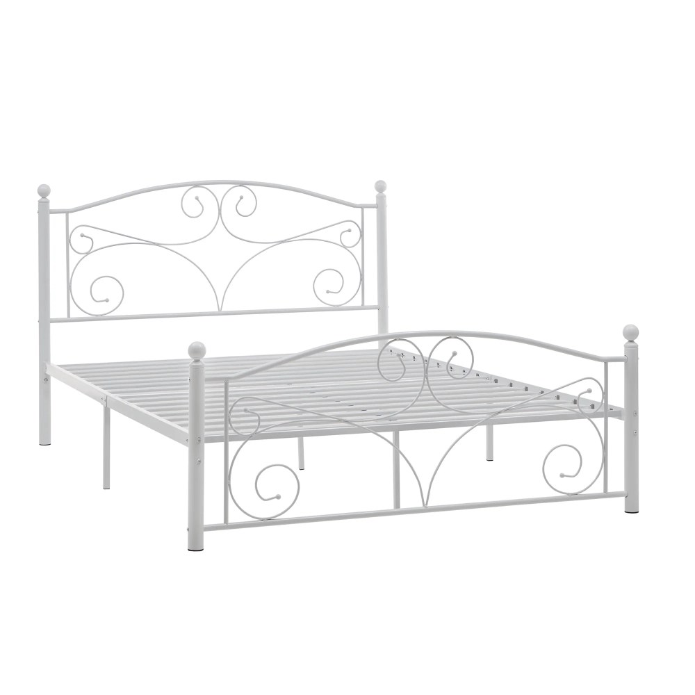 Weston Home Abigail Metal Platform Full Bed, White - Image 7