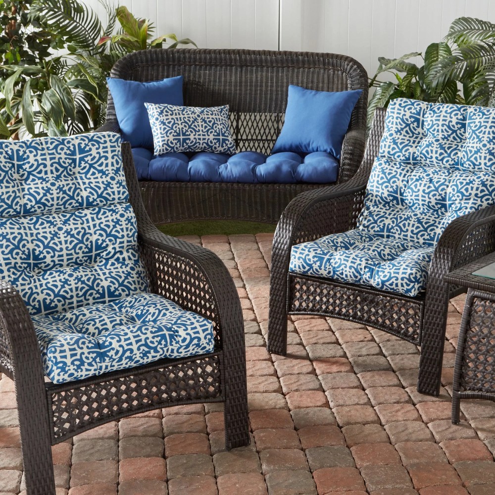Sunbeam 44 x 22 in. Outdoor High Back Chair Cushion (2-Pack) by Greendale Home Fashions - Image 23