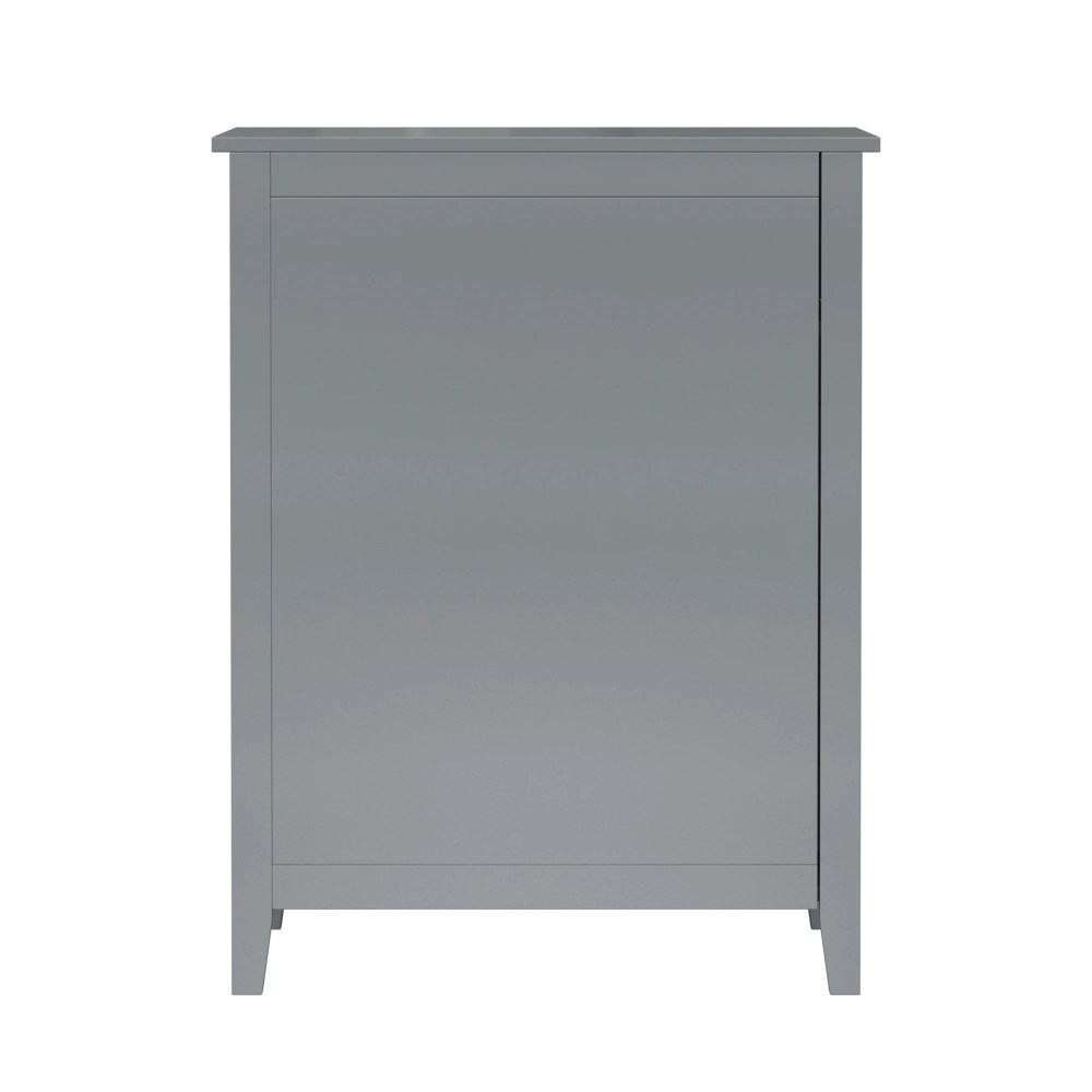 Teamson Home Mercer Freestanding Two-Door Floor Storage Accent Cabinet with Top Drawer, Gray - Image 6