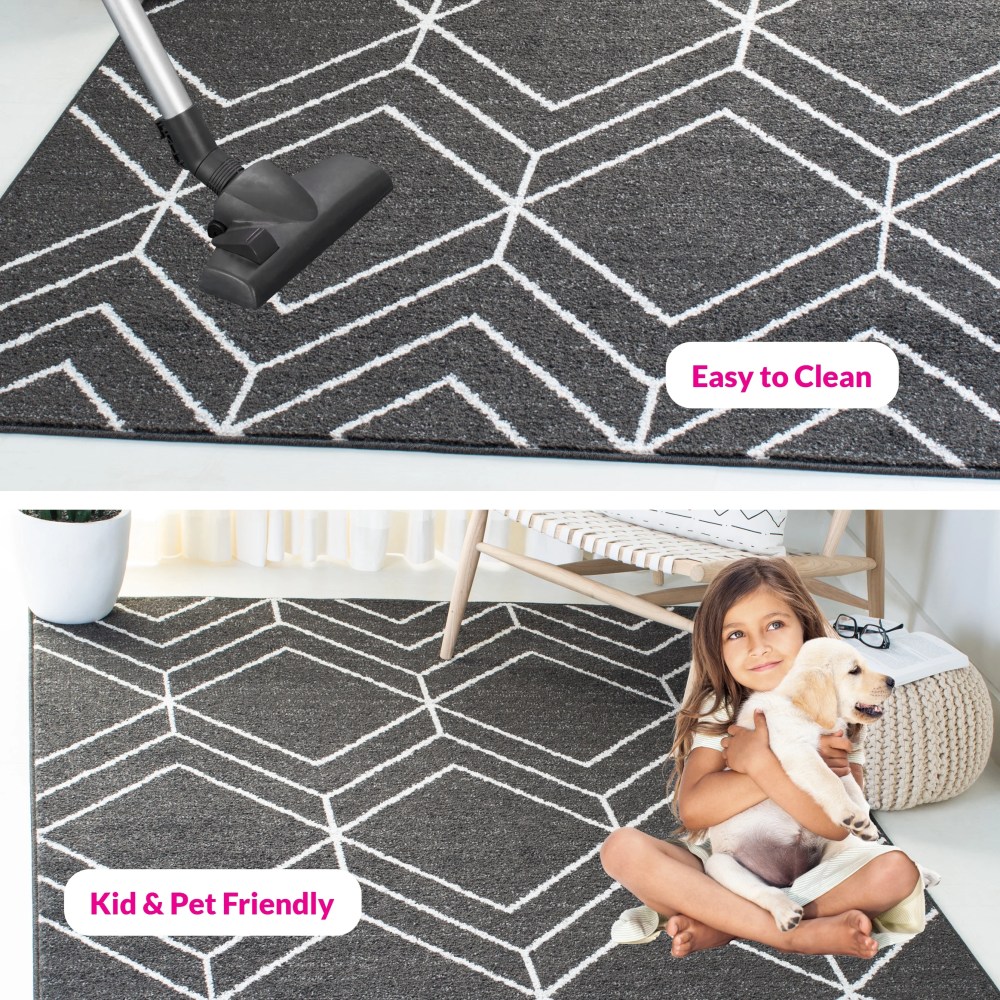 SAFAVIEH Adirondack Caitriona Geometric Squares Area Rug, Brown/Ivory, 5'1" x 7'6" - Image 7