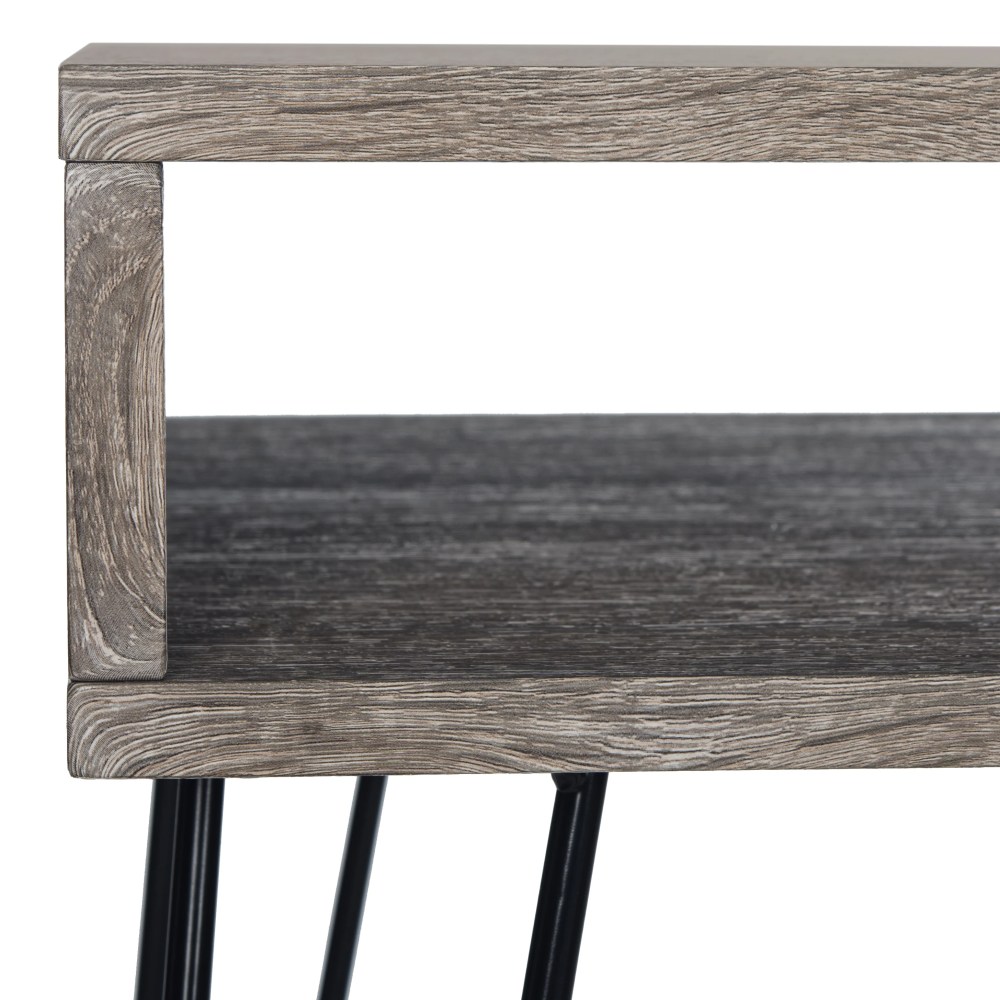 SAFAVIEH Winta 47" Mid-Century Retro Writing Desk/Chair, Grey/Black - Image 13