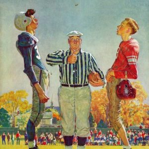 Marmont Hill "Coin Toss" by Norman Rockwell Painting Print on Canvas