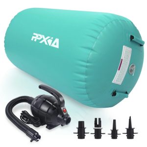 Air Roller Gymnastics Barrel For Tumbling,  Inflatable Air Barrel For Back Handspring Training,  Gymnastic Equipment With Pump For Yoga Training Cheerleading Home Use