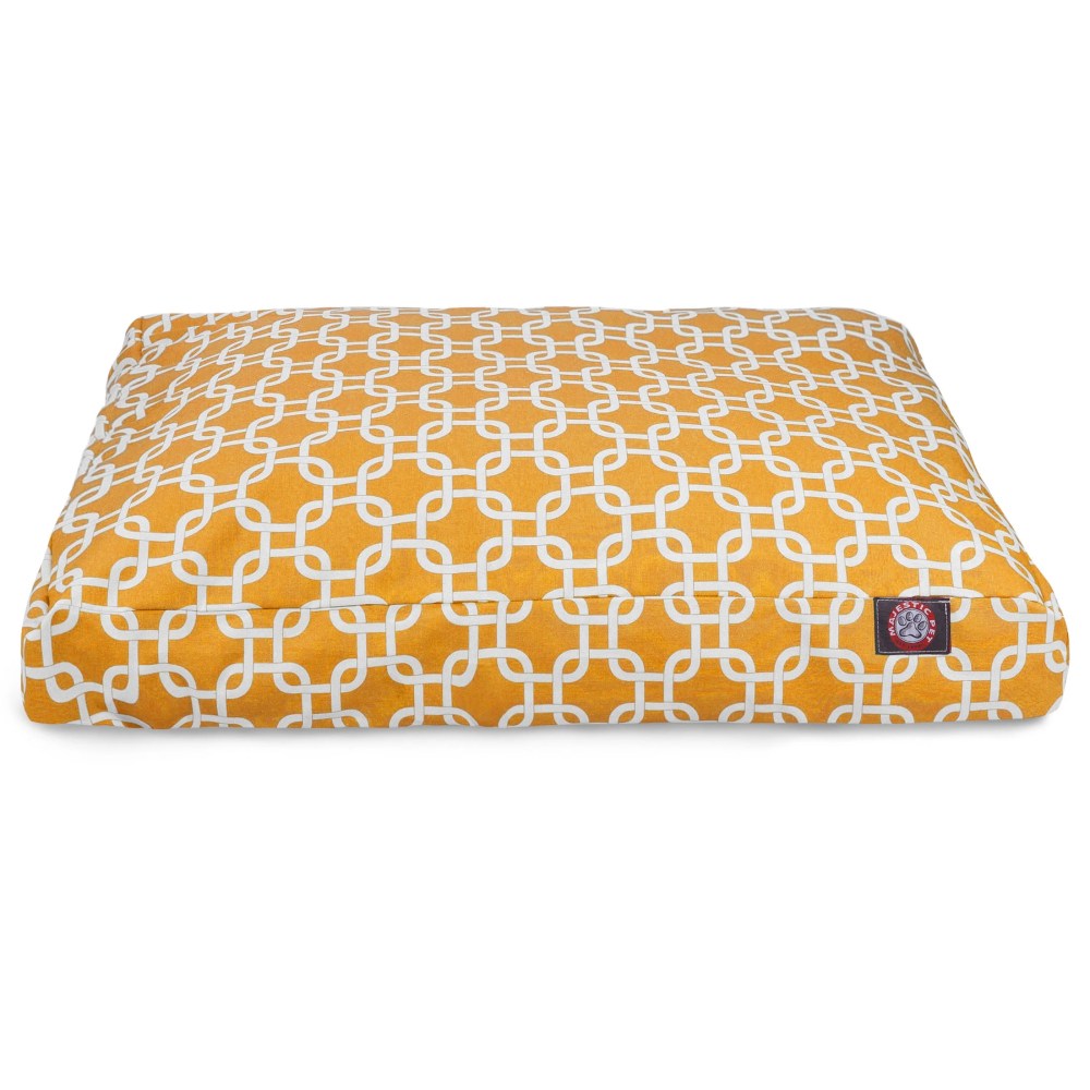Majestic Pet Links Rectangle Pet Bed For Dogs, Removable Cover, Yellow, Large - Image 2