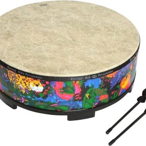 Remo KD-5822-01 Kids Percussion Gathering Drum - Fabric Rain Forest, 22