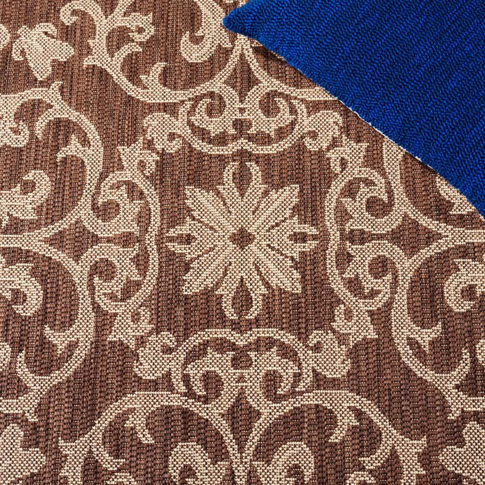 Safavieh Courtyard Cynthia Oriental Indoor/Outdoor Area Rug, Chocolate/Natural, 6'7" x 9'6" - Image 9
