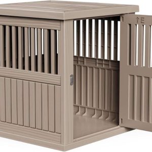 Modern Dog Crate Furniture End Table-Lockable Latch Kennel for Small to Large Dogs-Side Table