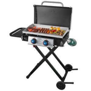 Razor Griddle GGC2030M 25" 2 Burner LP Propane Gas w/ Folding Shelf, Steel