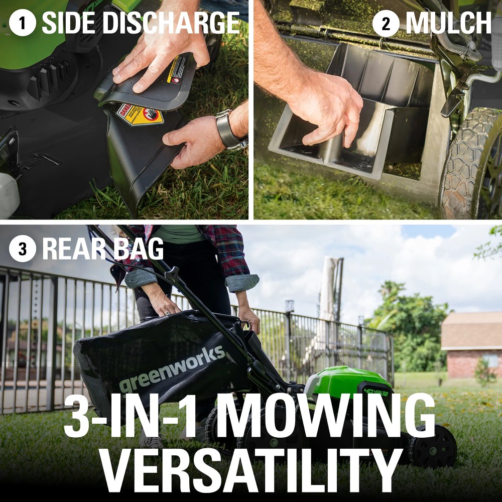 Greenworks 40V 21" Brushless Self Propelled Lawn Mower with 5.0 Ah Battery and Charger 2516402 - Image 9
